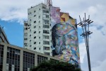 Mural z Oscarem Niemeyerem - słynnym architektem brazylijskim, Kobra, 2013