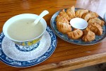 Zupa czosnkowa + fried momo