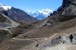 Pierwsza z prawej Gangapurna (7455m), a następna w lewo to Annapurna III (7555m)